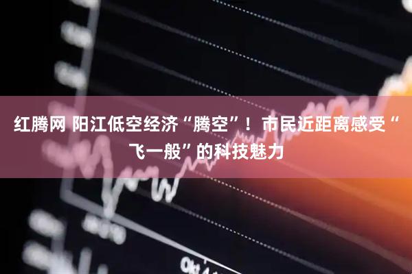 红腾网 阳江低空经济“腾空”！市民近距离感受“飞一般”的科技魅力
